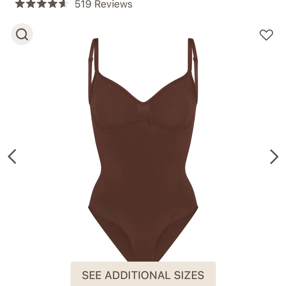 Skims Brief Bodysuit in Cocoa